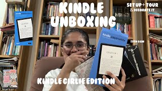 I got a kindle paperwhite 💞 Unbox my new kindle with me 💌 Set up Tour Decorate it with me [upl. by Flita]