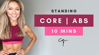 10 Min STANDING ABS WORKOUT at Home  Core Strength No Equipment [upl. by Gasper]