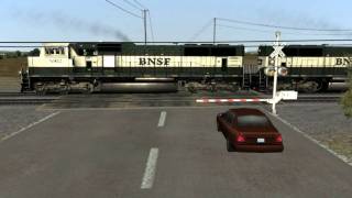 International Railroad Crossing Action in Railworks 2 [upl. by Ailongam824]