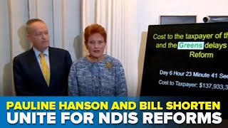 Pauline Hanson and Bill Shorten Unite for NDIS Reforms [upl. by Siram]