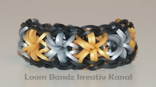 Loom Bandz Sternen Armband Anleitung deutsch [upl. by Kowatch]