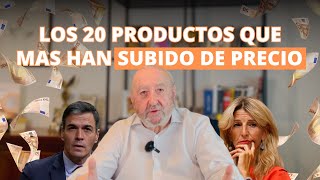 Los 20 productos que más han subido de precio según el INE [upl. by Rebmit636]