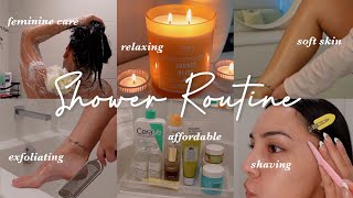 RELAXING SHOWER ROUTINE 2023 SUMMER SELF CARE Soft Skin Feminine amp Body Care Exfoliate MOTIVATION [upl. by Annayhs]