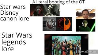 Virgin Star Wars Disney canon lore vs Chads Star Wars Legends lore meme [upl. by Calva]