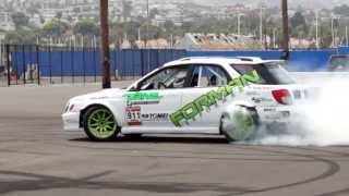 Amazing burnout in a V8 powered subaru WRX wagon [upl. by Kast]