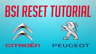 ✔ Tutorial how to BSI reset step by step on Citroen and Peugeot [upl. by Kendyl]