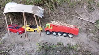 truck going to hill  hill accident  toy video  kids video [upl. by Nyllek]