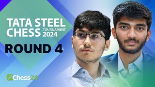 Alireza v Nodirbek Anish v Gukesh amp Ding v Pragg Battle For Bragging Rights Tata Steel 2024 Rd 4 [upl. by Utter]