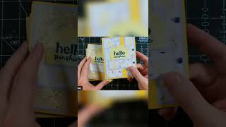 Easy DIY Thank You Cards Navy and Yellow Split Panel Card Tutorial [upl. by Varin790]