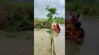 Fishing In Rain In Road Side Canal  Catch Fish by With Beautiful Nature fishingmethod girlfishing [upl. by Drarig626]