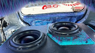 2 12quot subwoofers on 6000 watts in a tiny car final walk around and demo the GoKart is finished [upl. by Sinnel]