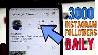 Get 3000 instagram followers DAILY  1 click  100 followers [upl. by Munt]