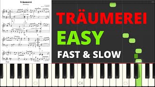 Träumerei Dreaming I Schumann I Easy Piano Sheet Music Notes for Beginners I Video Tutorial [upl. by Immat72]