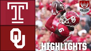 Temple Owls vs Oklahoma Sooners  Full Game Highlights  ESPN College Football [upl. by Revolc446]