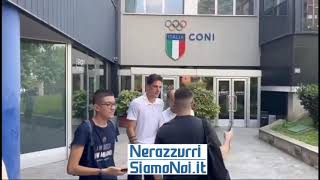 Nicolò Zaniolo al CONI per le visite mediche [upl. by Seline]