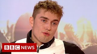 Sam Fender admits to being really hungover in interview  BBC News [upl. by Niltiak]