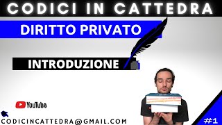 DIRITTO PRIVATO 1  Introduzione  Giurisprudenza [upl. by Eitsim]