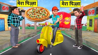 पिज़्ज़ा वाला Ooltah Number Ghar Ka Pizza Delivery Hindi Kahani  Stories in Hindi  Moral Stories [upl. by Adiesirb]