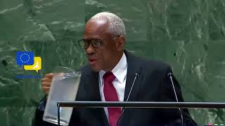 Famous Edgard LeBlanc Fils Haitian President drinks from pitcher during speech to UN COOL [upl. by Tem]