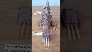 Scharnhorst battleship ww2 germany scharnhorst worldofwarships diy progress cardboard [upl. by Ysnap697]