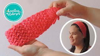 😍👉 HERMOSO accesorio tejido a crochet PARA EL CABELLO  Punto mini frijol [upl. by Olatha]