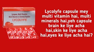 Lycolyfe multi vitamin amp multi minerals capsule review [upl. by Massingill]