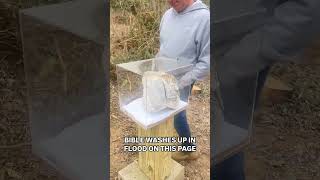 These guys in Old Fort showed us this bible that washed up during the flood on Revelation 147 [upl. by Harned104]