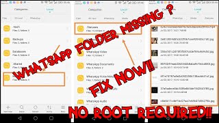 Fix Missing Whatsapp Folder and Get Media Folder and Status Folder Without Root  2021 🎃🎃 [upl. by Reiser120]