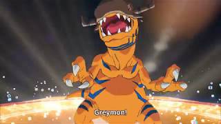 Agumon Digivolve to Greymon with Brave Heart Digimon Adventure 2020 [upl. by Letreece]