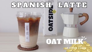 Iced Spanish Latte with Oat milk using moka pot l Iced Coffee [upl. by Chaddie]