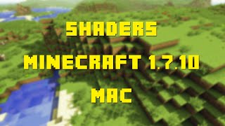 How to Install GLSL Shaders Mod for Minecraft 1710 Mac [upl. by Yadrahc]