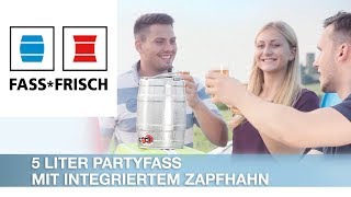 wwwfassfrischcom  5 LITER PARTYFASS MIT INTEGRIERTEM ZAPFHAHN [upl. by Marshall]