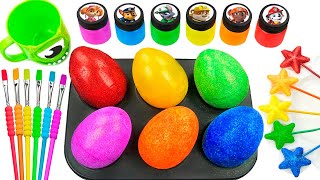 Satisfying Video Rainbow Mixing All Lollipop amp Color EGGS From Rainbow Magic Candy amp Cutting ASMR [upl. by Farlee]