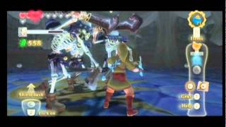 Zelda Skyward Sword Playthrough  Part 101 Skyview Temple 22 Stalfos Trio [upl. by Enidlarej]