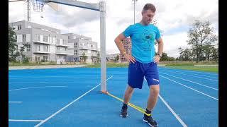 Ankle exercise dorsiflexion with resistance band standing version [upl. by Erdnaed]