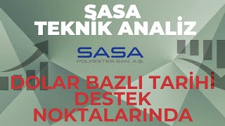 SASADA SON DURUMSASA TEKNİK ANALİZ SASA HİSSE ANALİZİ VE YORUMLARI [upl. by Aonian]