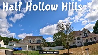 Half Hollow Hills  Rich Suffolk Neighborhood  4K Drive  New York [upl. by Lered927]