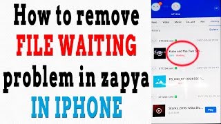 How to remove file waiting problem in zapya in Iphone  Android  Iphone  Zapya [upl. by Leffert]