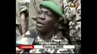 Interview du Capitaine Amadou Haya Sanogo CNRDRE  Africable [upl. by Ebbarta]