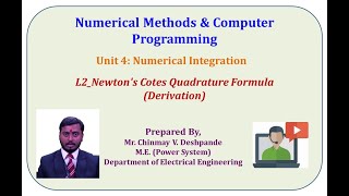 L2 Newtons Cotes Quadrature Formula Derivation [upl. by Stedman]