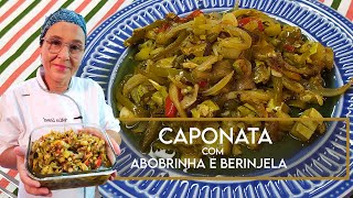 Caponata de Abobrinha e Berinjela  Receita fácil e vegana [upl. by Ahsenek]