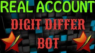 REAL ACCOUNT Digit Differ Binary Bot  Tick Analysis Strategy Split Martingale [upl. by Aicitel]