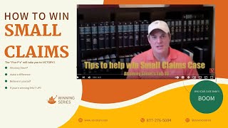 How to win a small claims court lawsuit [upl. by Tillford935]