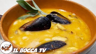 474  Pasta cozze e fagiolimangi anche i tovaglioli primo piatto buonissimo alla napoletana [upl. by Mohammed]