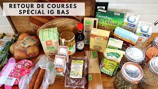 RETOUR DE COURSES SPÉCIAL IG BAS avec des recettes du livre la cuisine IG BAS cest bon pour moi [upl. by Ariajaj]