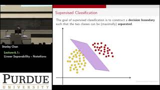 ECE595ML Lecture 061 Linear Separability [upl. by Aohsoj493]