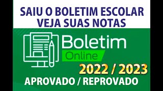 COMO TIRAR O BOLETIM ESCOLAR ONLINE E VER AS NOTAS DO ALUNO DA REDE ESTADUAL 20222023 [upl. by Santoro]