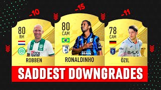 SADDEST DOWNGRADES in FIFA  Part 2 ft Ronaldinho Robben Ozil [upl. by Rabbaj]