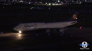 GRAVAMOS A RAINHA DOS ARES 747 8 EM UMA NOITE BELÍSSIMA NO AEROPORTO DE GUARULHOS 121223 [upl. by Evan796]