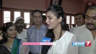 Shruti Haasan celebrates her 30th birthday with blind kids  News7 Tamil [upl. by Amalle]